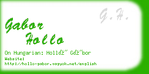 gabor hollo business card